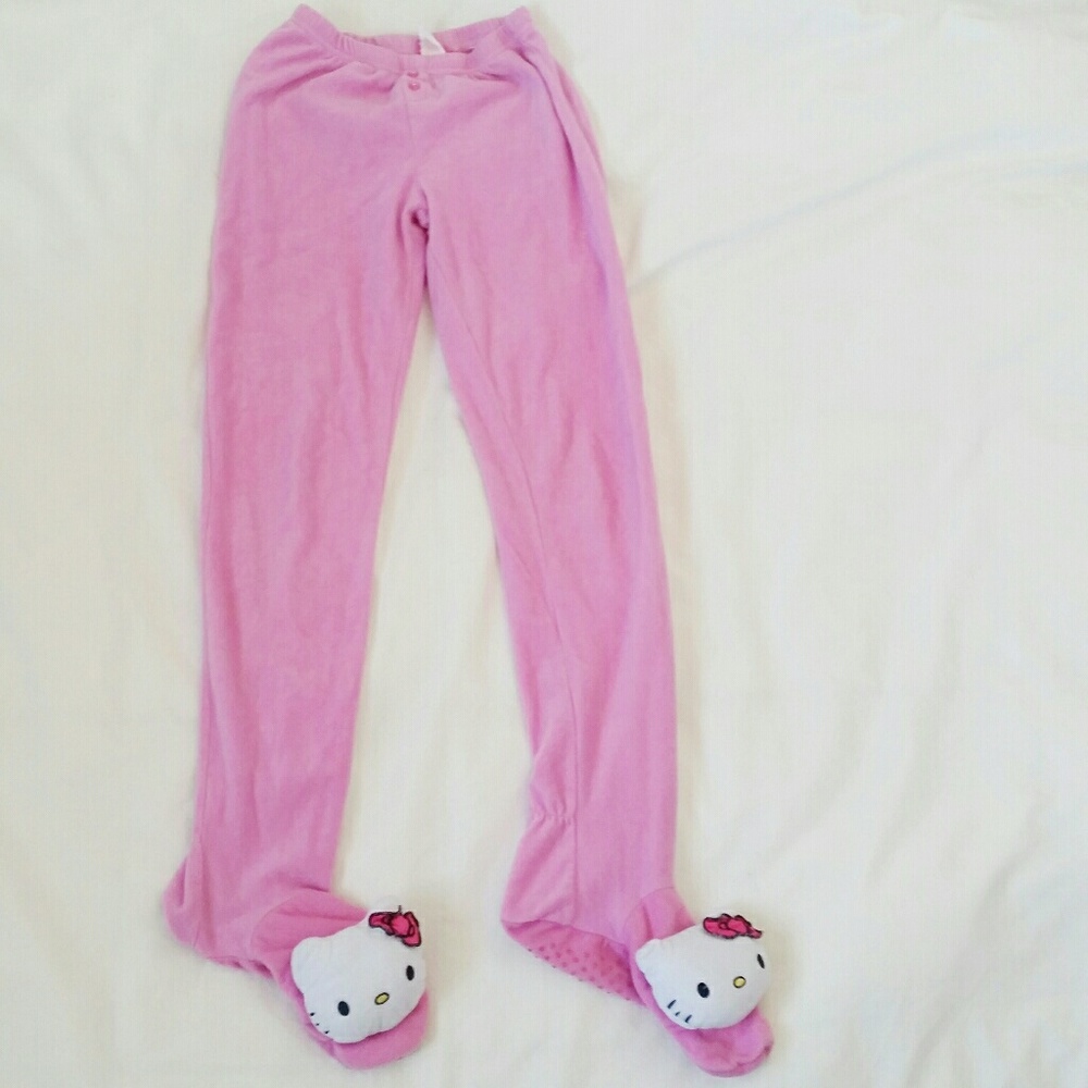 Pajama pants - Hello Kitty - fleece - footie